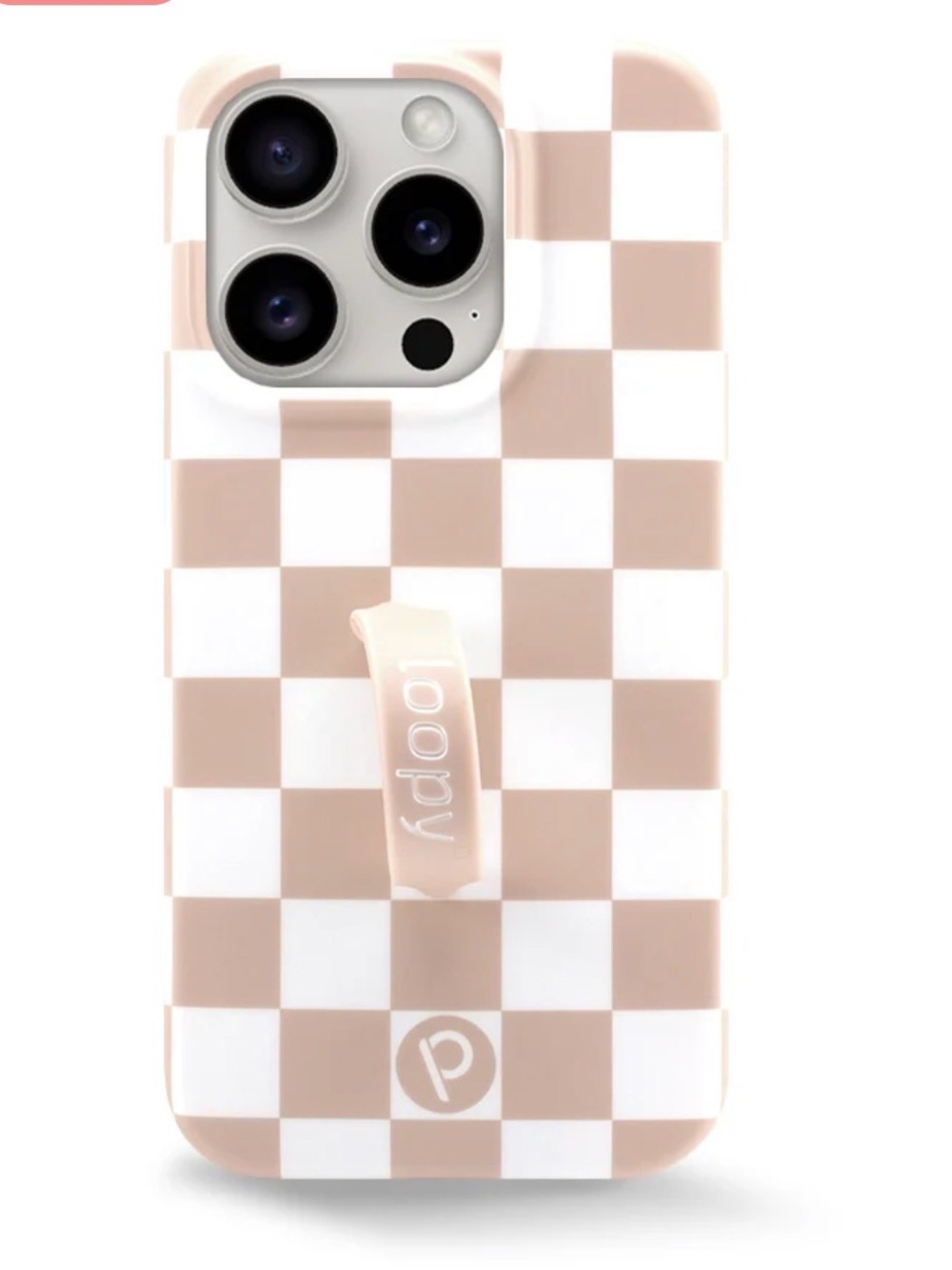 Loopy Original Case – Sand Dollar Checkered – iPhone 15 Pro